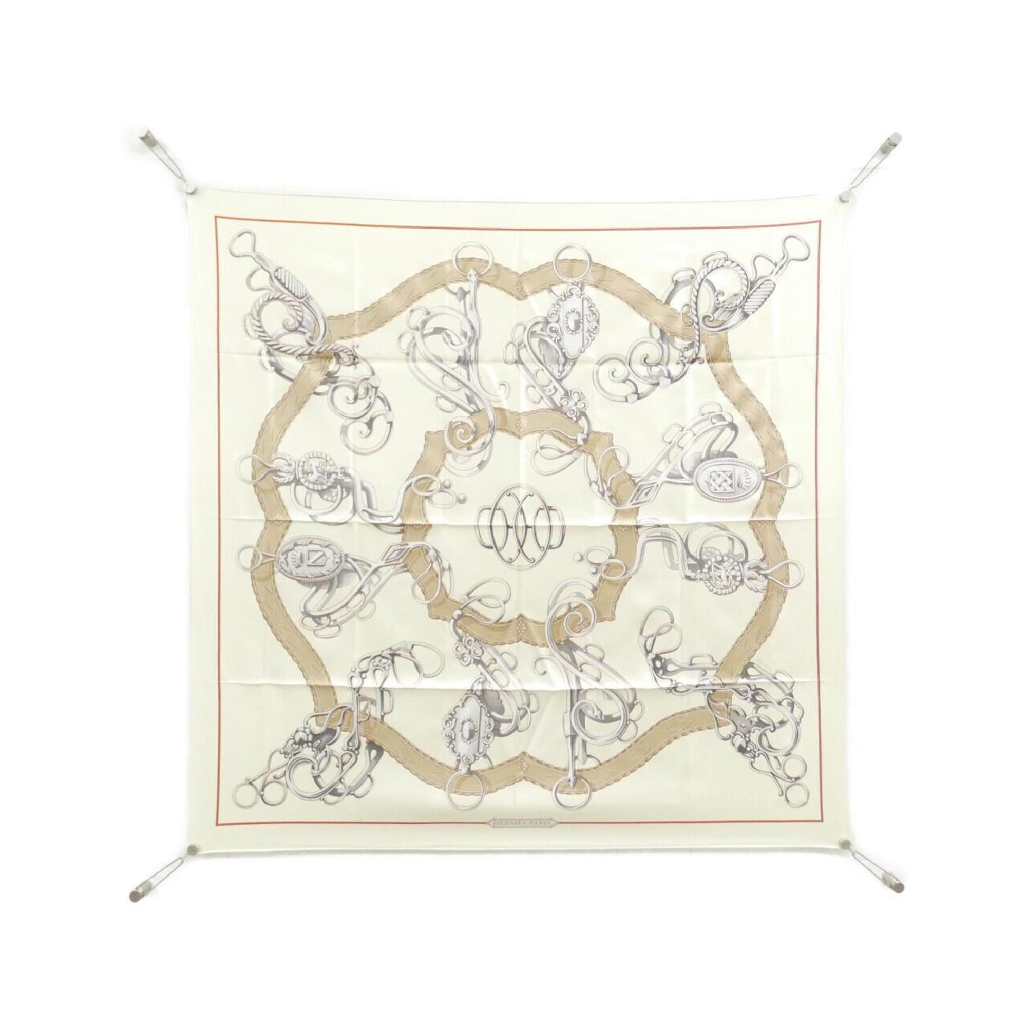 Hermes Cream Scarf